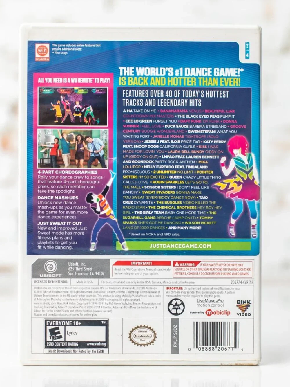 Just Dance 3 Target Exclusive Edition Nintendo Wii 2 Bonus Tracks Disc Case